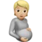 孕妇：中等偏浅肤色 iPhone 上的表情符号 (iOS 16.4)