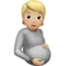 Pregnant Person: Medium-Light Skin Tone emoji on iPhone