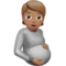 Έγκυος: Μέτριος τόνος δέρματος emoji στο iPhone (iOS 15.4)
