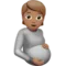 Έγκυος: Μέτριος τόνος δέρματος emoji στο iPhone (iOS 17.4)