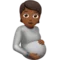 Pregnant Person: Medium-Dark Skin Tone emoji on Apple iOS 15.4