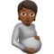 Έγκυος: Μέτριος-Σκούρος Τόνος Δέρματος emoji στο iPhone (iOS 17.4)