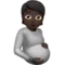 Pregnant Person: Dark Skin Tone emoji on Apple iOS 15.4