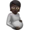 Pregnant Person: Dark Skin Tone emoji on iPhone