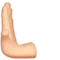 Leftwards Pushing Hand: Light Skin Tone emoji on iPhone