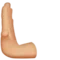 Leftwards Pushing Hand: Medium-Light Skin Tone emoji on iPhone