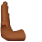 Tangan Menolak Ke Kiri: Ton Kulit Sederhana Gelap emoji di Apple iOS 16.4
