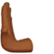 Mà que empeny cap a l'esquerra: to de pell mitjà-fosc emoji a Apple iOS 17.4