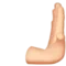 Rightwards Pushing Hand: Light Skin Tone emoji on iPhone