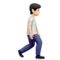 ️ Chodící osoba: světlý odstín pleti, otočená doprava emoji na Apple iOS 17.4