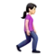 Woman Walking: Light Skin Tone, Facing Right emoji on iPhone