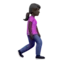 Woman Walking: Dark Skin Tone, Facing Right emoji on iPhone