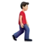 ️️ Man Walking: Light Skin Tone, Facing Right emoji on Apple iOS 17.4