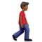 ️️ Man Walking: Medium-Dark Skin Tone, Facing Right emoji on Apple iOS 17.4
