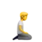 ️ Osoba klęcząca: zwrócona w prawą stronę emoji na Apple iOS 17.4