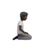 Person Kneeling: Dark Skin Tone, Facing Right emoji on iPhone