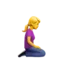 ️️ Woman Kneeling: Facing Right emoji on Apple iOS 17.4