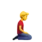 Man Kneeling: Facing Right emoji on iPhone