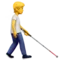 ️ Persona con bastone bianco: rivolta verso destra emoji su Apple iOS 17.4