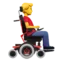Man in Motorized Wheelchair: Facing Right emoji on iPhone