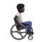 ️ Person in Manual Wheelchair: Dark Skin Tone, Facing Right emoji on Apple iOS 17.4
