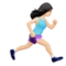 Woman Running: Light Skin Tone, Facing Right emoji on iPhone