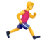 ️️ Man Running: Facing Right emoji on Apple iOS 17.4