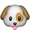 Hundansikte emoji på iPhone (iOS 9.1)