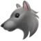 Wolf emoji on iPhone (iOS 13.1)