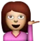 手を傾ける人 Apple の絵文字 iOS 5.0