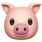 Pig Face emoji on Apple iOS 17.4