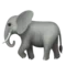 Elephant emoji on Apple iOS 17.4