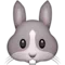 Πρόσωπο κουνελιού emoji στο iPhone (iOS 10.0)
