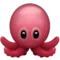 Blæksprutte emoji på iPhone