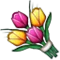 Bouquet emoji on Apple iOS 5.0