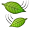 Leaf Fluttering in Wind emoji on Apple iOS 4.0
