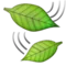 Leaf Fluttering in Wind emoji on Apple iOS 6.0