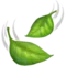 Leaf Fluttering in Wind emoji on iPhone (iOS 12.1)
