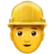 Rakennustyöntekijä emoji Applella iOS 10.0