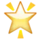 Glödande stjärna emoji på iPhone (iOS 5.0)
