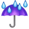 雨滴伞 iPhone 上的表情符号 (iOS 8.3)