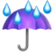 Umbrella with Rain Drops emoji on iPhone (iOS 14.6)