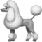 Poodle emoji on Apple iOS 17.4
