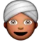 Άτομο που φοράει τουρμπάνι emoji στο iPhone (iOS 6.0)