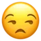 Unamused Face emoji on Apple iOS 17.4