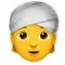 Person Wearing Turban emoji on iPhone