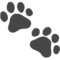 Paw Prints emoji on Apple iOS 17.4