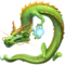 Dragon emoji on Apple iOS 18.4