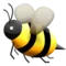 Honeybee emoji on Apple iOS 10.0