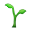 Fröplanta emoji på iPhone (iOS 9.1)